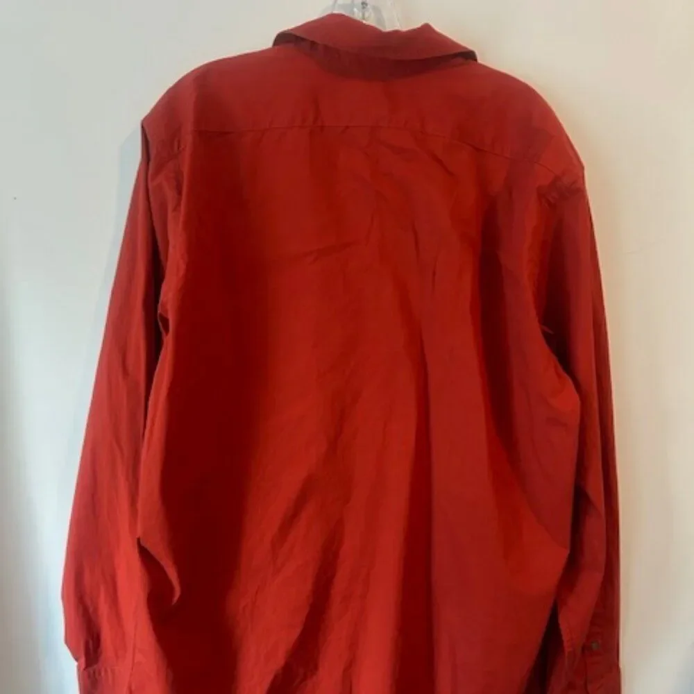 Banana Republic Stretch Classic Burnt Orange button-down shirt, size XL